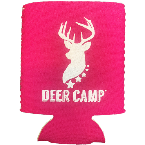 DEER CAMP® Huntress™ COOLER COMRADE™ Insulated Beverage Can Holder (White | Pink)