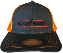 Buck Baits Logo Gray Steel | Orange Snapback Cap - Buck Baits