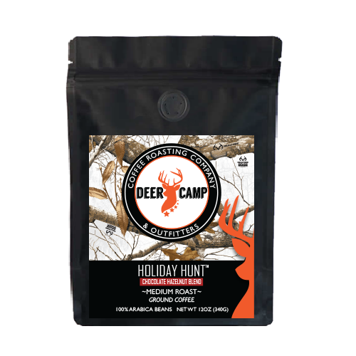 DEER CAMP® Coffee Holiday Hunt™ Chocolate Hazelnut Featuring Realtree EDGE™ Colors 12 oz Medium Roasted Ground Coffee