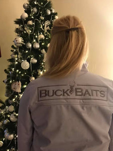 Buck Baits Female Pro Staff Logo Jacket Black and Chrome