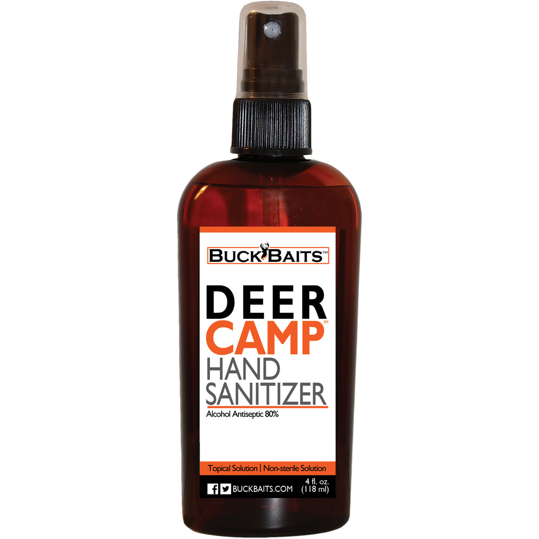 Buck Baits DEER CAMP™ Hand Sanitizer 80% Alcohol 4 oz With Sprayer