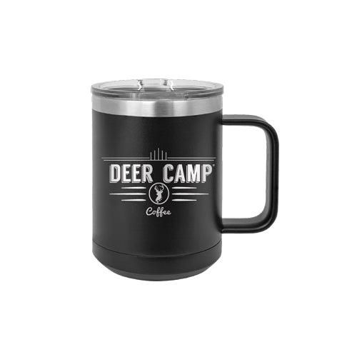 DEER CAMP® Coffee 14 oz. Logo Tumbler Coffee Mug With Lid (Black)