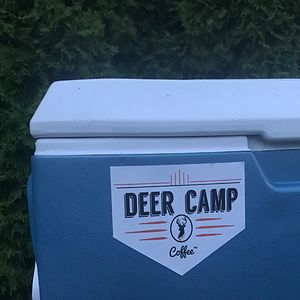 Deer Camp Coffee  Logo Decal Sticker - Buck Baits