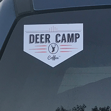 Deer Camp Coffee  Logo Decal Sticker - Buck Baits